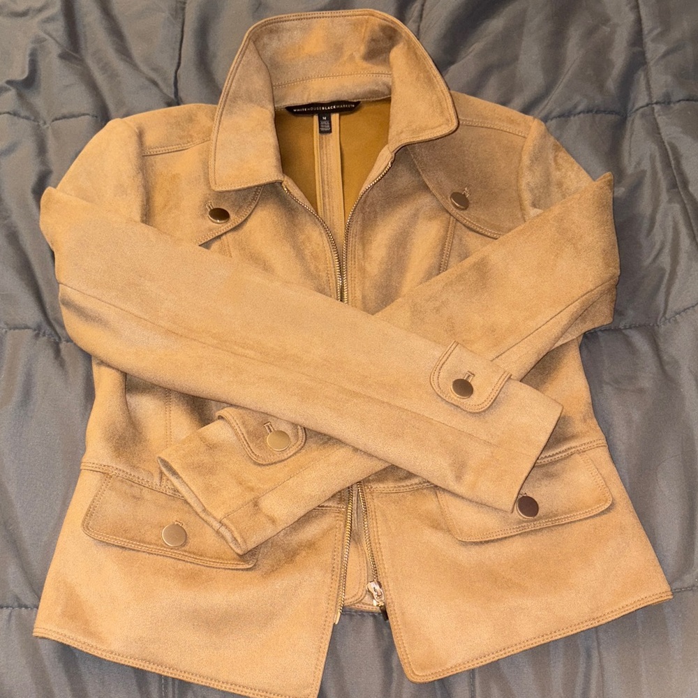 🤎 White House Black Market Faux Suede Women's Jacket
